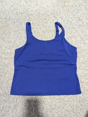 Spanx Blue Workout Top With Built In Bra